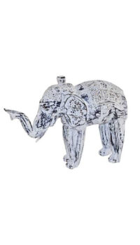 ALADDIN WOODEN ELEPHANT – WHITE WASH