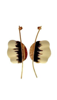 CATHERINE BIJOUX ‘HALF BUTTERFLY’ EARINGS – WHITE