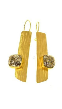 CATHERINE BIJOUX GEOMETRIC GOLD EARRINGS