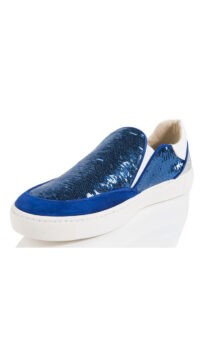 18KT ‘VANITY’ SUEDE SNEAKER – BLUE