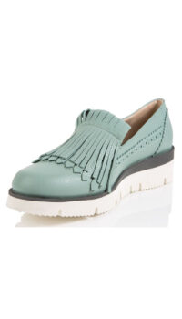 18KT LEATHER ALL FRINGE SNEAKER – SUBMARINE GREEN