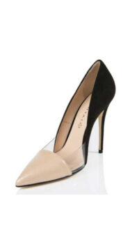 CHANTAL 1969 – SUEDE & PATENT LEATHER PUMP – BLACK & NUDE