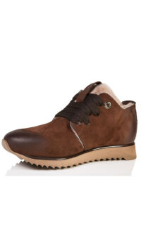 ANDIA FORA NUBUCK LEATHER SNEAKER – BROWN
