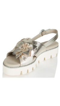 181 LAMINATED LEATHER SANDAL – SILVER