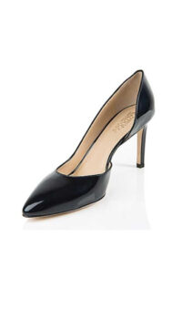 REBECCA BALDUCCI – NAVY BLUE HALF-D’ORDSAY LEATHER PUMP