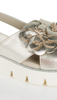 181 LAMINATED LEATHER SANDAL – SILVER