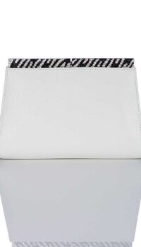 CHIARAP ‘SPARKLE’ LEATHER CLUTCH – WHITE