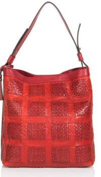PLINIO VISONA CALF LEATHER HOBO – RED