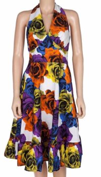 DE-SOLA – FLORAL HALTER DRESS