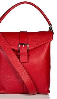 VENETIAN STYLE CERVO LEATHER TOTE – RED