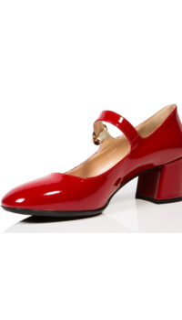 ANGELO GIANNINI MARY JANE LEATHER PUMP – RED