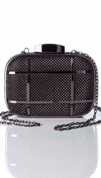 WHITING & DAVIS ‘CAGE’ MINAUDIERE – GUNMETAL