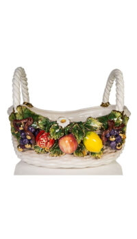 CERAMICHE D’ARTE OVAL ‘MIXED FRUIT’ BASKET