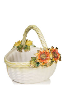 CERAMICHE D’ARTE CERAMIC ‘SUNFLOWER’ BASKET