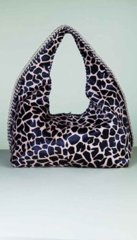 FONTANELLI – PONY SKIN IN LEOPARD PRINT – BROWN/BLACK