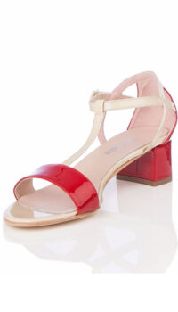 DE-SOLA – RED PATENT LEATHER SANDAL