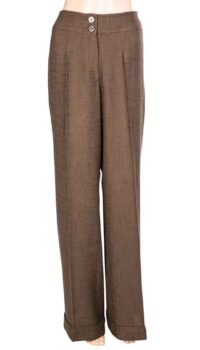 DE-SOLA CASUAL LINEN TROUSERS – BROWN 455555