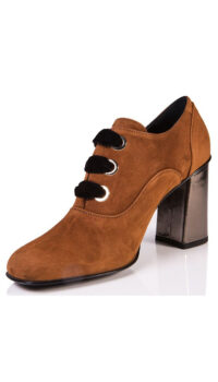 BRUGLIA ‘FRACESINA’ SUEDE LEATHER BOOTIE – CUOIO