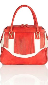 MINNOZZI ‘3521’ TOTE – RED/WHITE