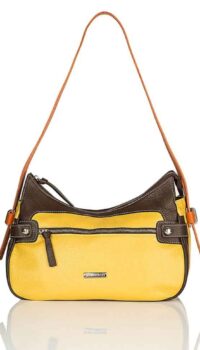 MINNOZZI ‘3363’ SHOULDER BAG – YELLOW/BROWN/ORANGE