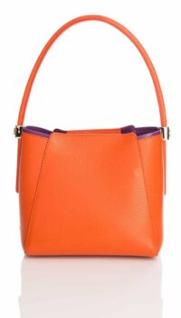 GIRONACCI ‘224’ TOTE- ORANGE/PURPLE