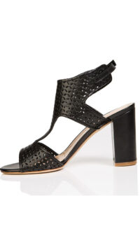 E’CLAT CALF LEATHER SANDAL – BLACK
