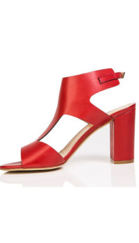 E’CLAT LEATHER SANDAL – RED