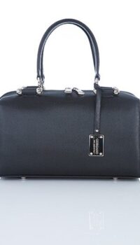 GIORDANO – SAFFIANO LEATHER SATCHEL – BLACK