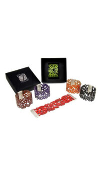 DALLAITI LEATHER FLOWER BRACELET