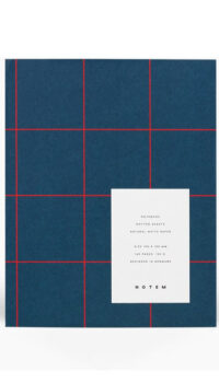 NOTEM STUDIO ‘UMA BLUE & RED SQUARE DOTTED SHEETS NOTEBOOK