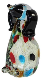 MIRHO GLASS DOG WITH DOTS