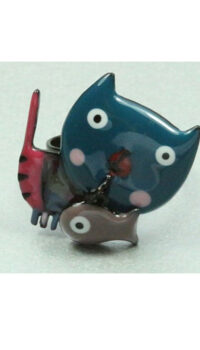 ARTICLES DE PARIS – ‘CAT HEAD’ RING – TURQUOISE
