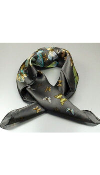 ARTICLES DE PARIS – ‘BUTTERFLY PRINT’ SCARF – BOTTLE GREEN