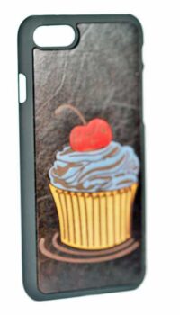 EEVYE ‘CUP CAKE’ IPHONE 7 LEATHER CASE – DARK BROWN