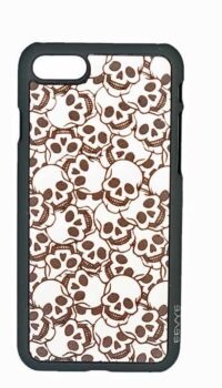 EEVYE ‘LITTLE SKULL’ LEATHER PHONE CASE – GREY