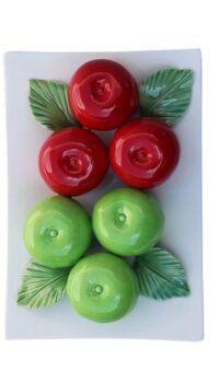 CERAMICHE D’ARTE ‘APPLES’ CERAMIC WALL PLAQUE