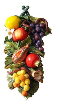 CERAMICHE D’ARTE LARGE CERAMIC FRUIT WALL PLAQUE
