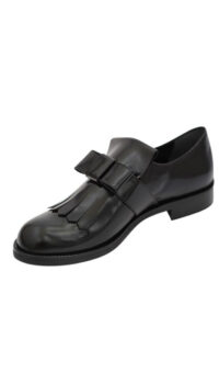 SITON ‘SOPHIA’ POLISHED LEATHER LOAFERS – BLACK