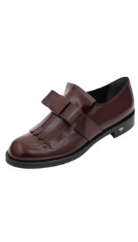 SITON ‘SOPHIA’ POLISHED LEATHER LOAFERS – BORDEAUX