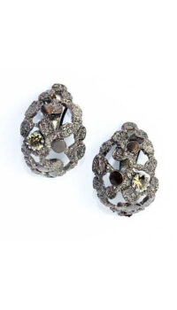 STUDIO-GI ‘CLUSTER’ EARRINGS – METALLIC BROWN