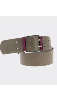 HERBERT FRERE SOEUR ‘LA BARON’ LEATHER BELT – GREY