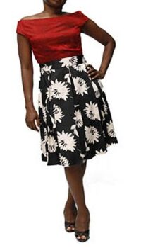 DE-SOLA OFF-SHOULDER SILK BLOUSE