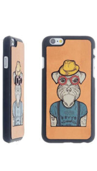 EEVYE ‘GREG’ LEATHER PHONE CASE – ORANGE