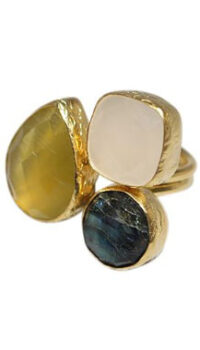 THE CRAFTSHOP ADJUSTABLE GOLD-PLATED BRASS RING